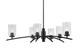 Toltec Lighting - 3746-MB-3002 - Six Light Chandelier - Kurve - Matte Black