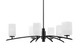 Toltec Lighting - 3746-MB-541 - Six Light Chandelier - Kurve - Matte Black