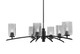 Toltec Lighting - 3746-MB-542 - Six Light Chandelier - Kurve - Matte Black