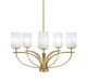 Toltec Lighting - 3905-NAB-3001 - Five Light Chandelier - Cavella - New Age Brass