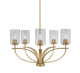 Toltec Lighting - 3905-NAB-3002 - Five Light Chandelier - Cavella - New Age Brass