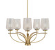 Toltec Lighting - 3905-NAB-4253 - Five Light Chandelier - Cavella - New Age Brass