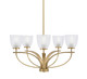 Toltec Lighting - 3905-NAB-500 - Five Light Chandelier - Cavella - New Age Brass