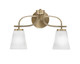 Toltec Lighting - 3912-NAB-460 - Two Light Bath Bar - Cavella - New Age Brass
