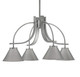 Toltec Lighting - 3924-GP-421-GP - Four Light Chandelier - Cavella - Graphite