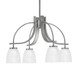 Toltec Lighting - 3924-GP-500 - Four Light Chandelier - Cavella - Graphite