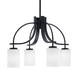Toltec Lighting - 3924-MB-310 - Four Light Chandelier - Cavella - Matte Black