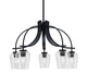 Toltec Lighting - 3925-MB-210 - Five Light Chandelier - Cavella - Matte Black