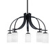 Toltec Lighting - 3925-MB-310 - Five Light Chandelier - Cavella - Matte Black