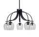 Toltec Lighting - 3925-MB-4812 - Five Light Chandelier - Cavella - Matte Black
