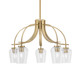 Toltec Lighting - 3925-NAB-210 - Five Light Chandelier - Cavella - New Age Brass