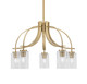 Toltec Lighting - 3925-NAB-300 - Five Light Chandelier - Cavella - New Age Brass