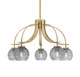 Toltec Lighting - 3925-NAB-5112 - Five Light Chandelier - Cavella - New Age Brass