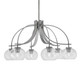 Toltec Lighting - 3926-GP-202 - Six Light Chandelier - Cavella - Graphite