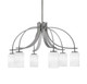 Toltec Lighting - 3926-GP-3001 - Six Light Chandelier - Cavella - Graphite