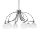 Toltec Lighting - 3926-GP-4101 - Six Light Chandelier - Cavella - Graphite