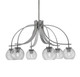 Toltec Lighting - 3926-GP-4102 - Six Light Chandelier - Cavella - Graphite