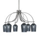 Toltec Lighting - 3926-GP-4252 - Six Light Chandelier - Cavella - Graphite