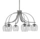 Toltec Lighting - 3926-GP-4812 - Six Light Chandelier - Cavella - Graphite