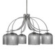 Toltec Lighting - 3926-GP-4912 - Six Light Chandelier - Cavella - Graphite