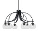 Toltec Lighting - 3926-MB-4100 - Six Light Chandelier - Cavella - Matte Black