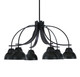 Toltec Lighting - 3926-MB-427 - Six Light Chandelier - Cavella - Matte Black
