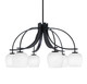 Toltec Lighting - 3926-MB-4811 - Six Light Chandelier - Cavella - Matte Black