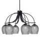 Toltec Lighting - 3926-MB-4902 - Six Light Chandelier - Cavella - Matte Black