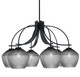 Toltec Lighting - 3926-MB-4922 - Six Light Chandelier - Cavella - Matte Black
