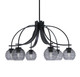 Toltec Lighting - 3926-MB-5112 - Six Light Chandelier - Cavella - Matte Black