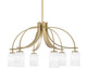 Toltec Lighting - 3926-NAB-3001 - Six Light Chandelier - Cavella - New Age Brass