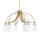 Toltec Lighting - 3926-NAB-310 - Six Light Chandelier - Cavella - New Age Brass