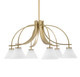 Toltec Lighting - 3926-NAB-312 - Six Light Chandelier - Cavella - New Age Brass