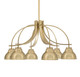Toltec Lighting - 3926-NAB-427 - Six Light Chandelier - Cavella - New Age Brass