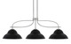 Toltec Lighting - 3936-GP-428-MB - Three Light Island Pendant - Cavella - Graphite