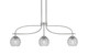 Toltec Lighting - 3936-GP-5110 - Three Light Island Pendant - Cavella - Graphite