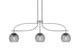 Toltec Lighting - 3936-GP-5112 - Three Light Island Pendant - Cavella - Graphite