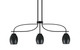 Toltec Lighting - 3936-MB-426-MB - Three Light Island Pendant - Cavella - Matte Black