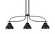 Toltec Lighting - 3936-MB-427-MB - Three Light Island Pendant - Cavella - Matte Black