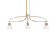 Toltec Lighting - 3936-NAB-461 - Three Light Island Pendant - Cavella - New Age Brass