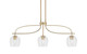 Toltec Lighting - 3936-NAB-4810 - Three Light Island Pendant - Cavella - New Age Brass