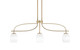 Toltec Lighting - 3936-NAB-615 - Three Light Island Pendant - Cavella - New Age Brass