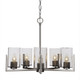 Toltec Lighting - 4505-GP-300 - Five Light Chandelier - Atlas - Graphite