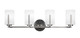 Toltec Lighting - 4514-GP-4061 - Four Light Bathroom - Atlas - Graphite