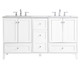 Elegant Lighting - VF18060DWH - Double Bathroom Vanity - sommerville - White