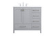 Elegant Lighting - VF18836GR - Single Bathroom Vanity - Irene - Gray