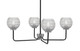 Toltec Lighting - 6204-MBGP-5110 - Four Light Chandelier - Sandia - Matte Black & Graphite