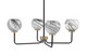 Toltec Lighting - 6204-MBNAB-4109 - Four Light Chandelier - Sandia - Matte Black & New Age Brass