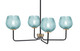 Toltec Lighting - 6204-MBNAB-4605 - Four Light Chandelier - Sandia - Matte Black & New Age Brass
