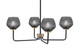 Toltec Lighting - 6204-MBNAB-4622 - Four Light Chandelier - Sandia - Matte Black & New Age Brass
